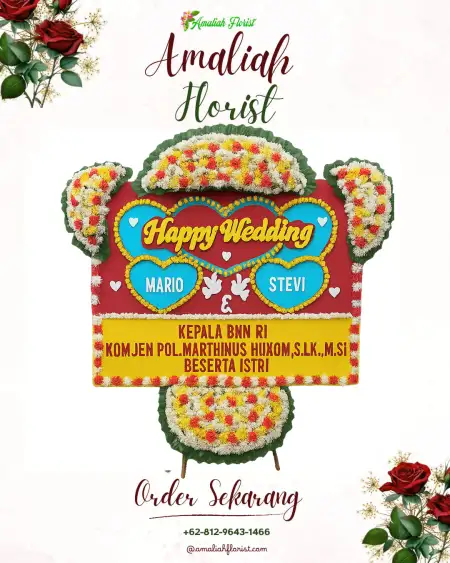Papan Bunga Pernikahan Cijenuk
